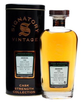 Ardmore 1990 22 años Cask #30120 24 Signatory Cask Strength Collection