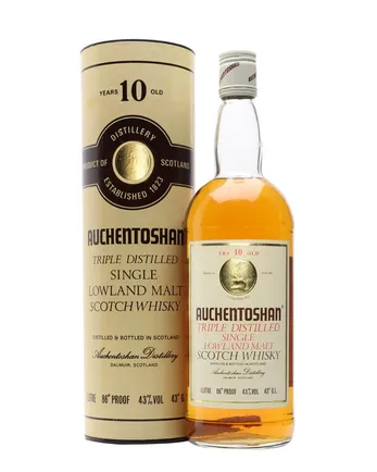 Auchentoshan 10 años Travel Retail Bottled 1980s