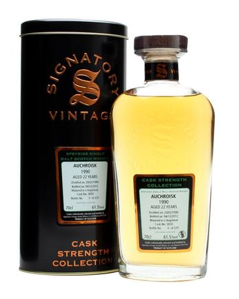 Auchroisk 1990 22 años Cask #3658 Signatory Cask Strength Collection