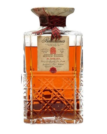 Ballantine's 30 años Crystal Decanter Bottled 1960s