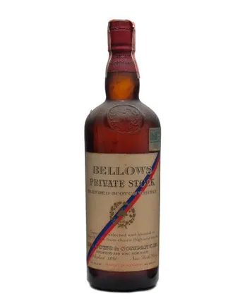 Bellow's Private Stock Bottled 1930s