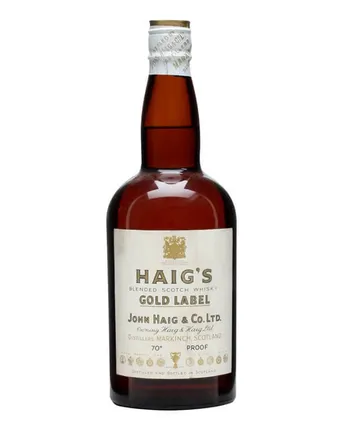 John Haig Gold Label Spring Cap Bottled 1940's George VI