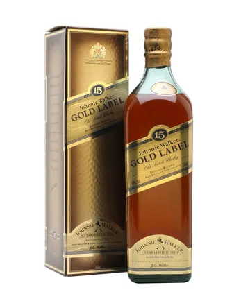 Johnnie Walker 15 años Gold Label Bottled 1980s