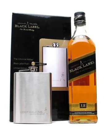 Johnnie Walker 12 años Black Label Hip Flask Pack