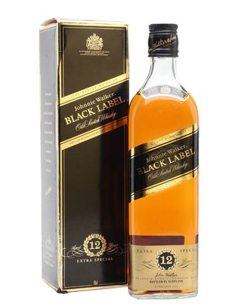 Johnnie Walker 12 años Black Label Bottled 1980s