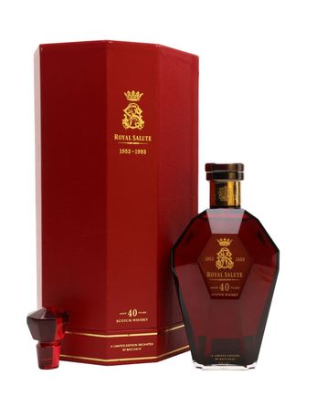 Royal Salute 40 años Baccarat Ruby Crystal Decanter
