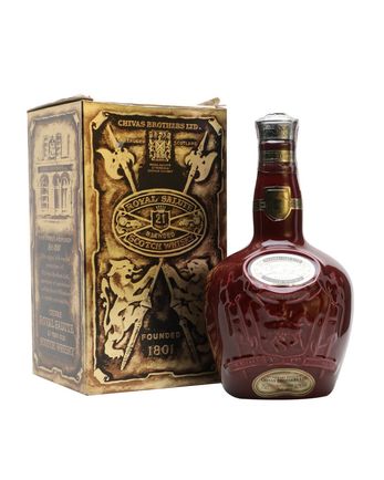 Royal Salute 21 años Red Spode Decanter Bottled 1970's
