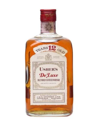 Usher's De Luxe 12 años Bottled 1980s