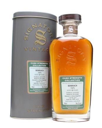Benriach 1975 28 años Sherry Cask Signatory Cask Strength Collection