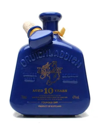 Bruichladdich 10 años Bottled 1980's Blue Ceramic Decanter