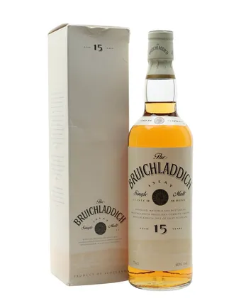 Bruichladdich 15 años Cream Label Bottled 1990s