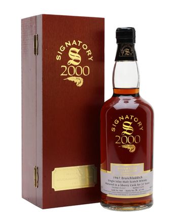 Bruichladdich 1967 32 años Sherry Cask #968 Signatory Wooden Box