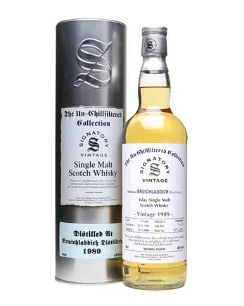 Bruichladdich 1989 19 años Signatory Un-Chillfiltered Collection