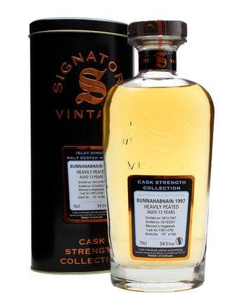 Bunnahabhain 1997 13 años Casks #5781 2 Peated Signatory Cask Strength Collection
