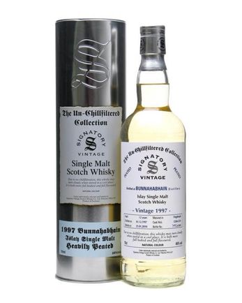 Bunnahabhain 1997 12 años Unchilfiltered Peated Signatory Un-Chillfiltered Collection
