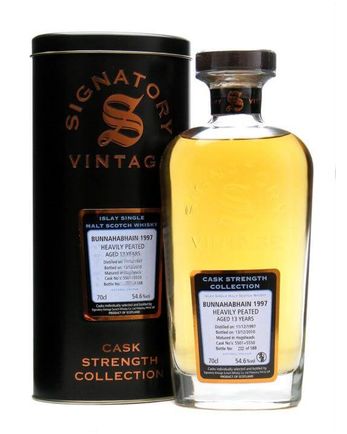 Bunnahabhain 1997 13 años Heavily Peated Signatory Cask Strength Collection