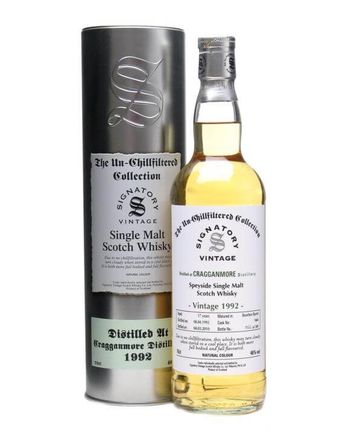 Cragganmore 1992 17 años Un Chillfiltered Signatory Un-Chillfiltered Collection