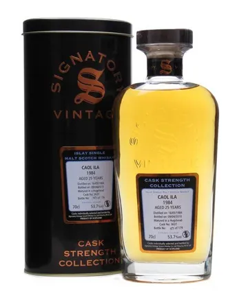 Caol Ila 1984 25 años Cask #3637 Signatory Cask Strength Collection