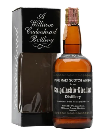 Craigellachie Glenlivet 19 años Bottled 1980s Cadenhead's