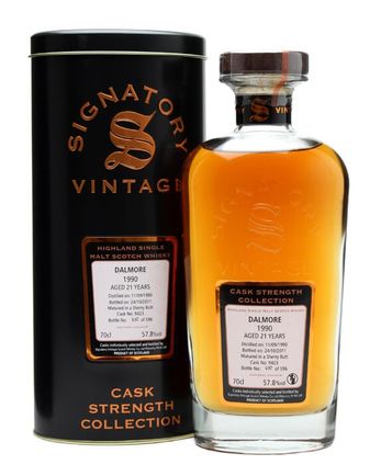 Dalmore 1990 21 años Cask #9423 Signatory Cask Strength Collection