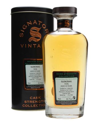 Glencraig 1976 35 años Cask #4255 Signatory Cask Strength Collection
