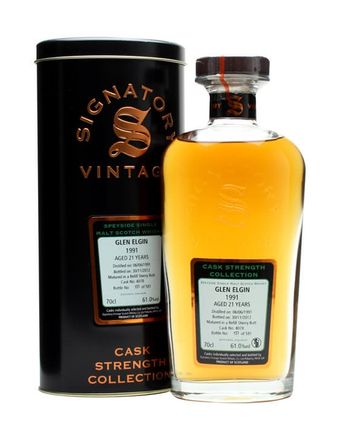 Glen Elgin 1991 21 años Refill Sherry Butt #4078 Signatory Cask Strength Collection