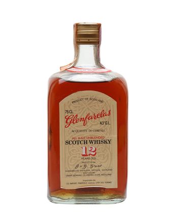 Glenfarclas 12 años Yellow Label Rectangular Bottle OB