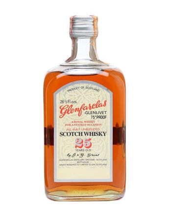 Glenfarclas 25 años Royal Whisky Bottled 1970s