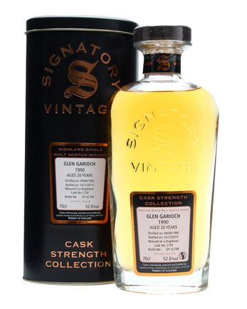 Glen Garioch 1990 20 años Cask #2750 Signatory Cask Strength Collection