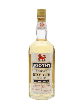 Booth's Finest Dry Gin Bottled 1950s
