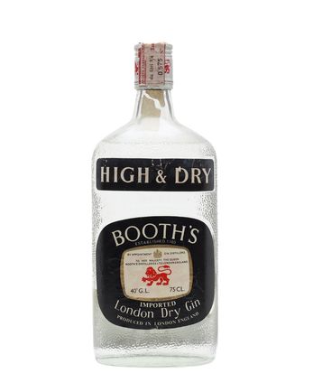 Booth's London Dry Gin High Dry Bottled 1970s