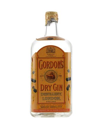 Gordon's London Dry Gin Bottled 1950s Spring Cap