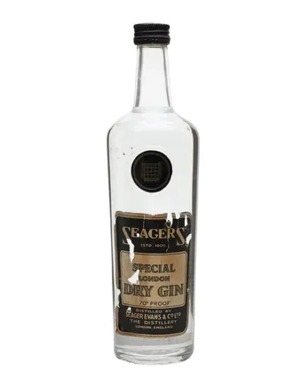 Seager's London Dry Gin Bottled 1970s