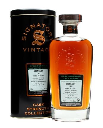 Glenlivet 1981 30 años Sherry Hogshead #9457 Signatory Cask Strength Collection