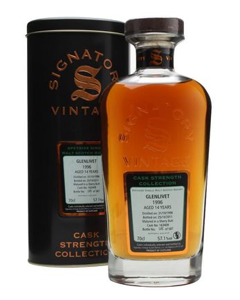 Glenlivet 1996 14 años Cask #163409 Signatory Cask Strength Collection