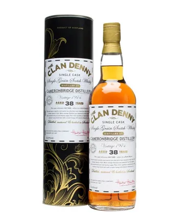 Cameronbridge 1974 38 años Cask #HH9488 Clan Denny