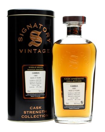 Cambus 1991 21 años Refill Butt #55886 Signatory Cask Strength Collection