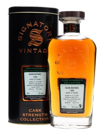 Glenrothes 1989 22 años Sherry Butt #24378 Signatory Cask Strength Collection