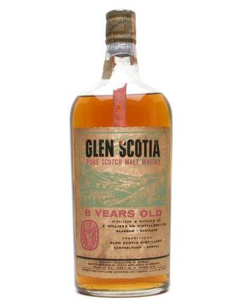Glen Scotia 8 años Bottled 1960's Flat Bottle