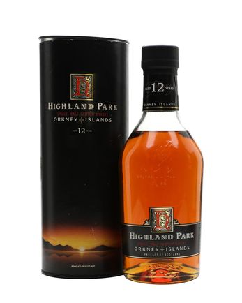 Highland Park 12 años Bottled 1990s (sunset packaging)
