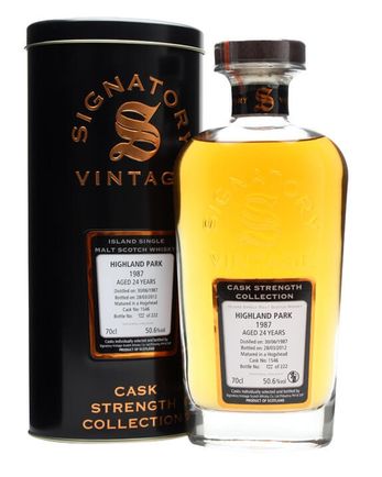 Highland Park 1987 24 años Cask #1546 Signatory Cask Strength Collection