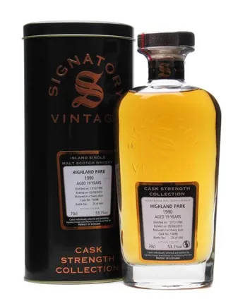 Highland Park 1990 19 años Sherry Butt #15698 Signatory Cask Strength Collection