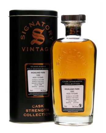 Highland Park 1990 19 años Sherry Butt #15696 Signatory Cask Strength Collection