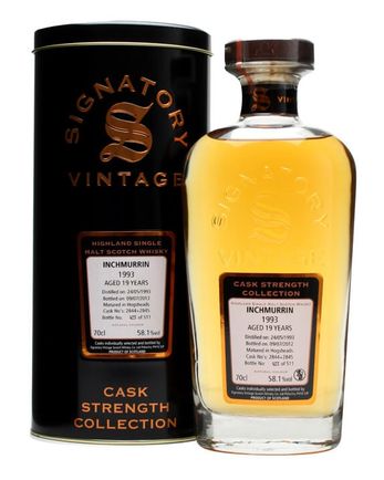 Inchmurrin 1993 19 años Casks #2844+5 Signatory Cask Strength Collection