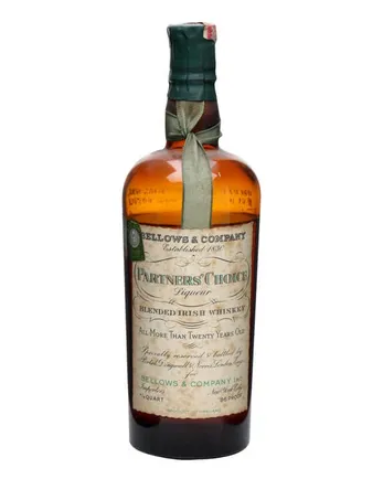 Bellow's Partner's Choice 20 años Irish Bottled 1930s