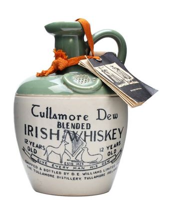 Tullamore Dew 12 años Ceramic Decanter Bottled 1960s