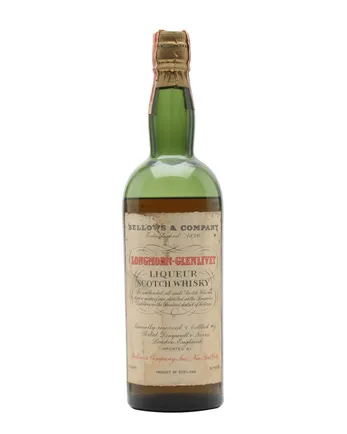 Longmorn Glenlivet 12 años Bellows Bottled 1930s
