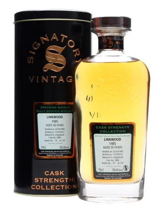Linkwood 1985 26 años Cask #3888 Signatory Cask Strength Collection