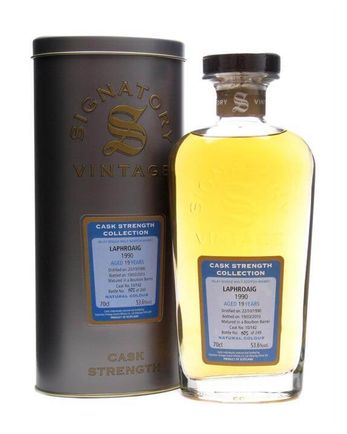 Laphroaig 1990 19 años Cask 10 142 Signatory Cask Strength Collection