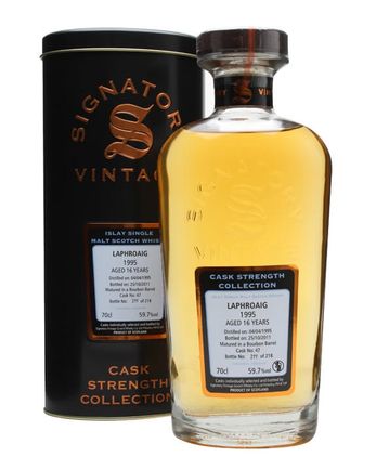 Laphroaig 1995 16 años Cask #47 Signatory Cask Strength Collection